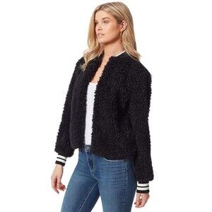 Jessica Simpson Women NWT Kataleya Long Sleeve Faux Fur Cozy Bomber Jacket M
